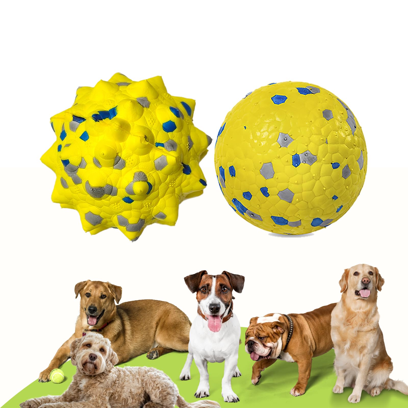 Durable Interactive Dog Toys for Aggressive Chewers Puppy Teething Toys Floating Fetch Balls Bouncing Chew Balls Tennis Balls