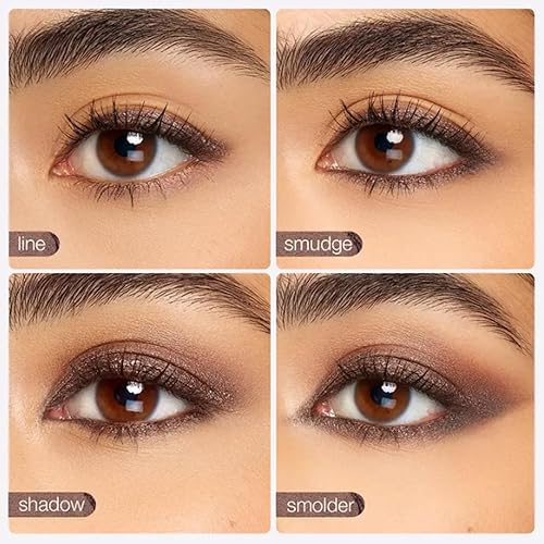 Mitlume Perfect Color Duo-Shadow Liner 2-In-1 Eyeliner & Eyeshadow, Shadow Liner Duo Plum, 24HLong-Lasting, Smudge-Proof Wear EyeShadowStick Makeup, Silky Smooth, Smokey Eye In Two Minutes (Champagne)(Purple)