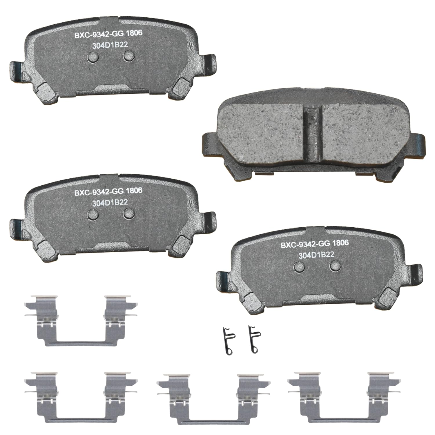 Bendix Premium SBC1806 Ceramic Rear Brake Pads for Chevrolet Colorado 2020-2015, GMC Canyon 2020-2015