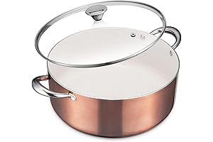 BEZIA 8QT Nonstick Cooking Pot with Glass Lid