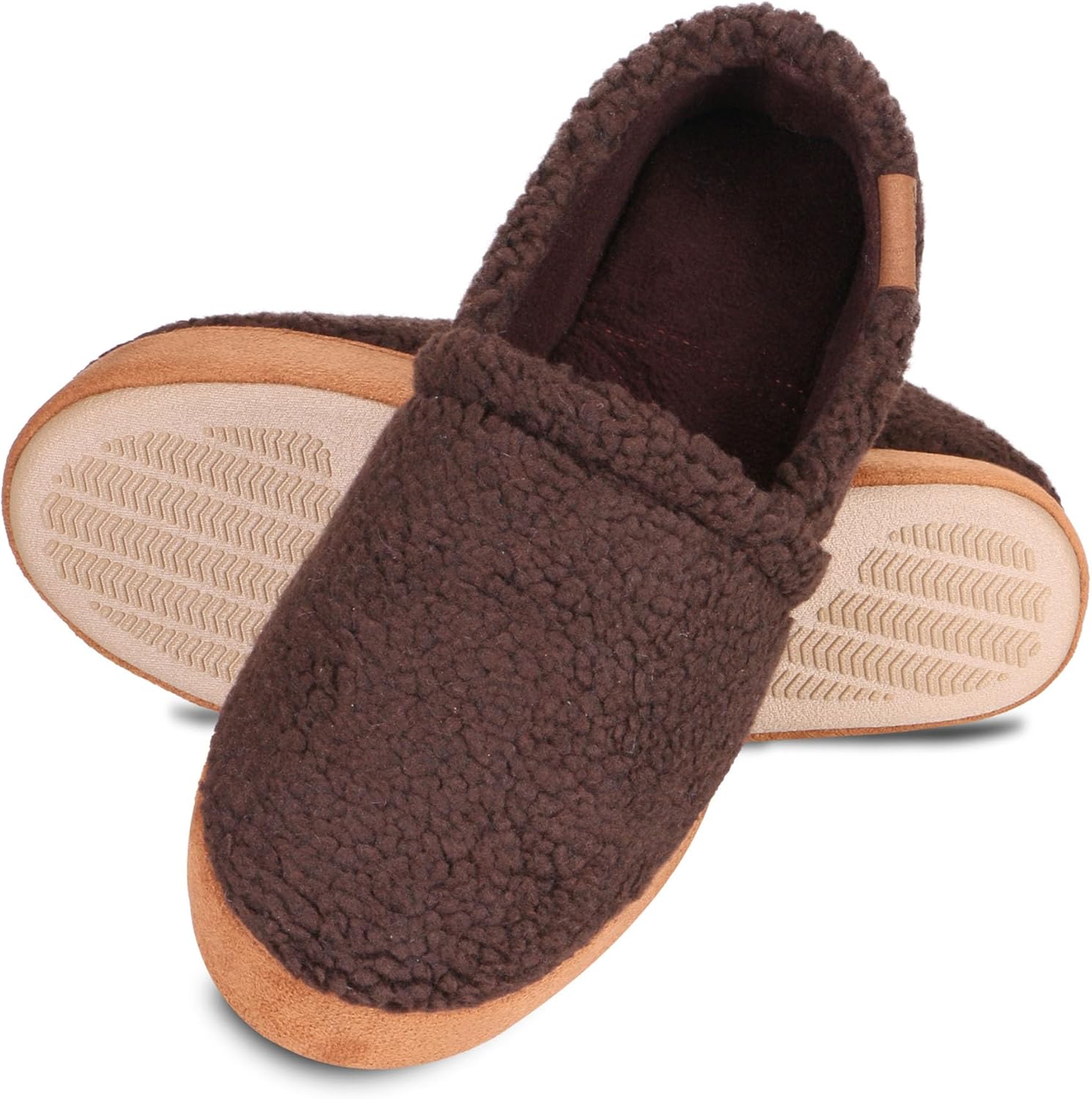 isotoner mens Berber Aspen Closed Back Slippers With Memory Foam Comfort and Breathable Lining - Image 5