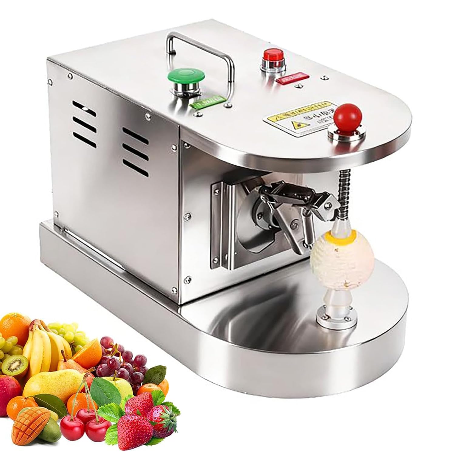 Peladora EléCtrica AutomáTica En Acero Inoxidable, para Duraznos, Kiwis, Mangos Y Patatas, Rendimiento De 500 Piezas/Hora con Grosor De Pelado Ajustable
