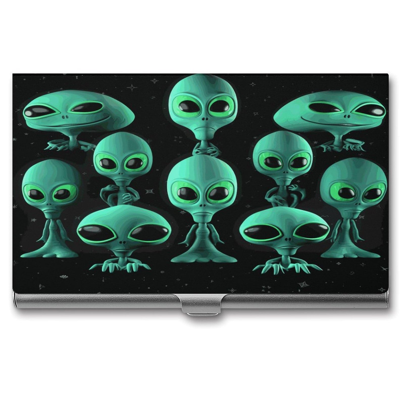 Porte-cartes de visite Aliens en métal pour réseauter avec style au quotidien