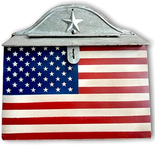 The Nifty Nook I Buzón de estilo vintage I Abalorio nostálgico Decoración del hogar I Diseño de granja I 15.9 pulgadas de alto x 11 pulgadas de