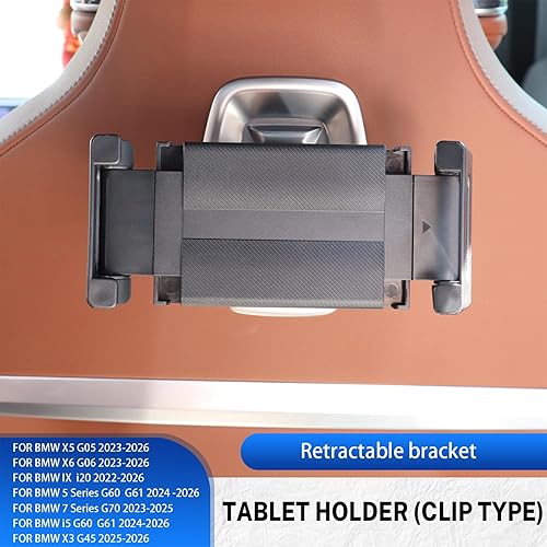 Miniatura 5 de KUNGKIC Soporte para tablet para reposacabezas de coche para BMW X3 X5 X6 I20 G05 G06 G45 G60 G61 G70 Soporte ajustable de coche para asiento