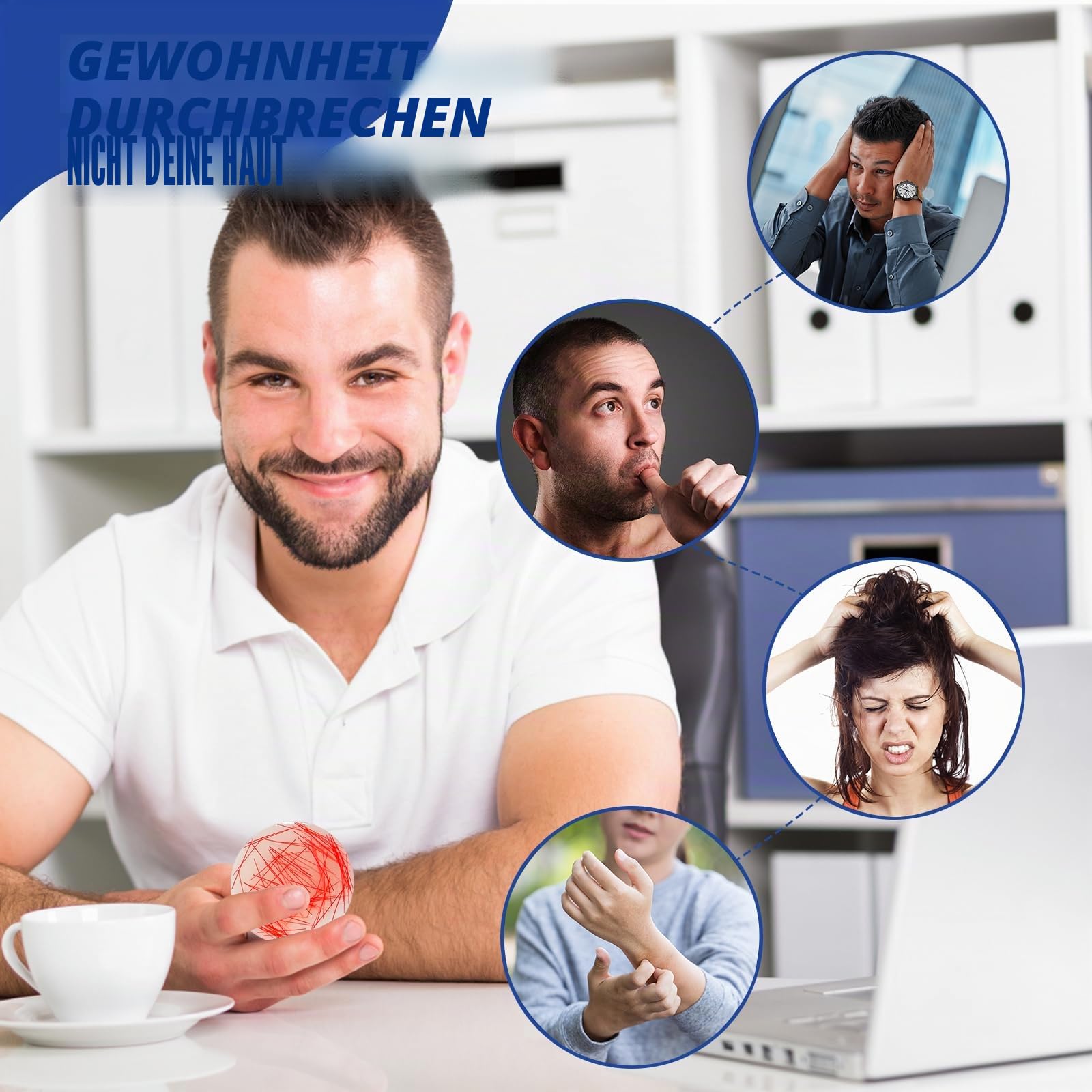 5 Packungen Skin Picking Fidget Pads mit Pinzette für Trichotillomanie Haut Picking Fidget Silikon Haut Haar Picking Fidget Angst für Erwachsene