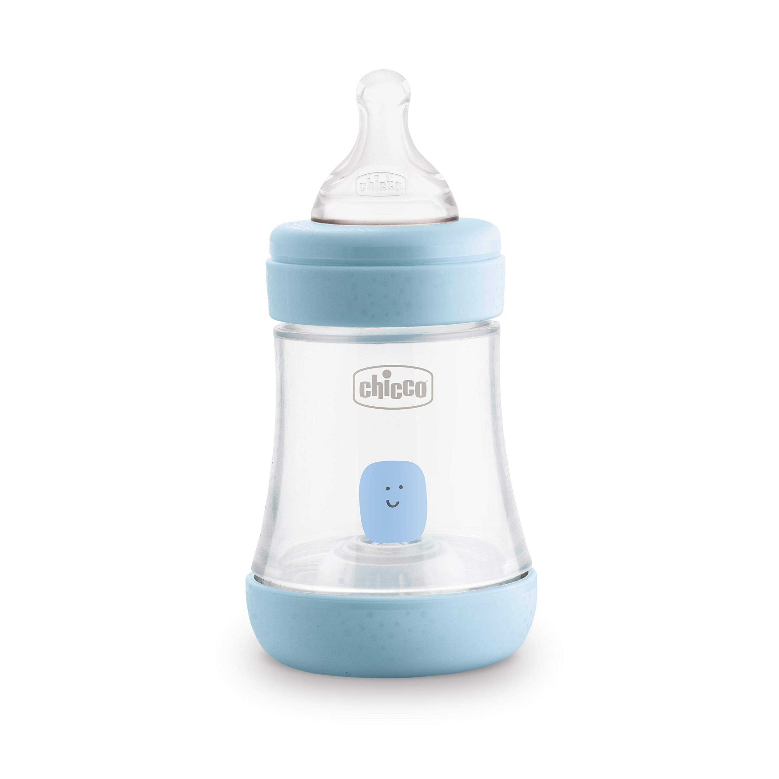 Chicco Biberon débit lent bio-fonctionnel 150 ml, Bleu Ciel, Perfect 5