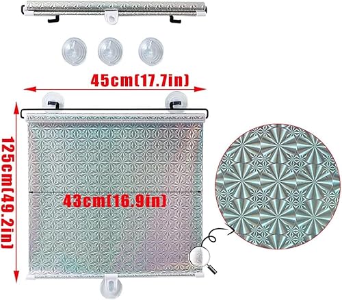 Miniatura 2 de ZBCKKING - Persiana enrollable telescópica para interiores, resistente a los rayos UV, persianas enrollables con ventosas, persianas romanas,