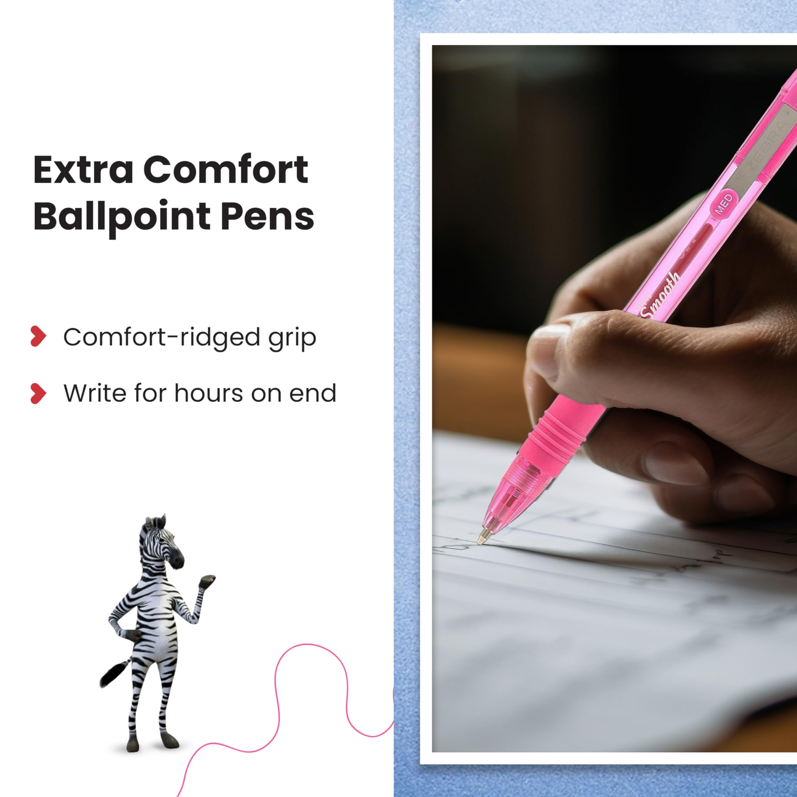 Zebra Z-Grip Smooth Ballpoint Pen - Pink (Pack of 12) 22567, 1 count (Pack of 12) - Image 4