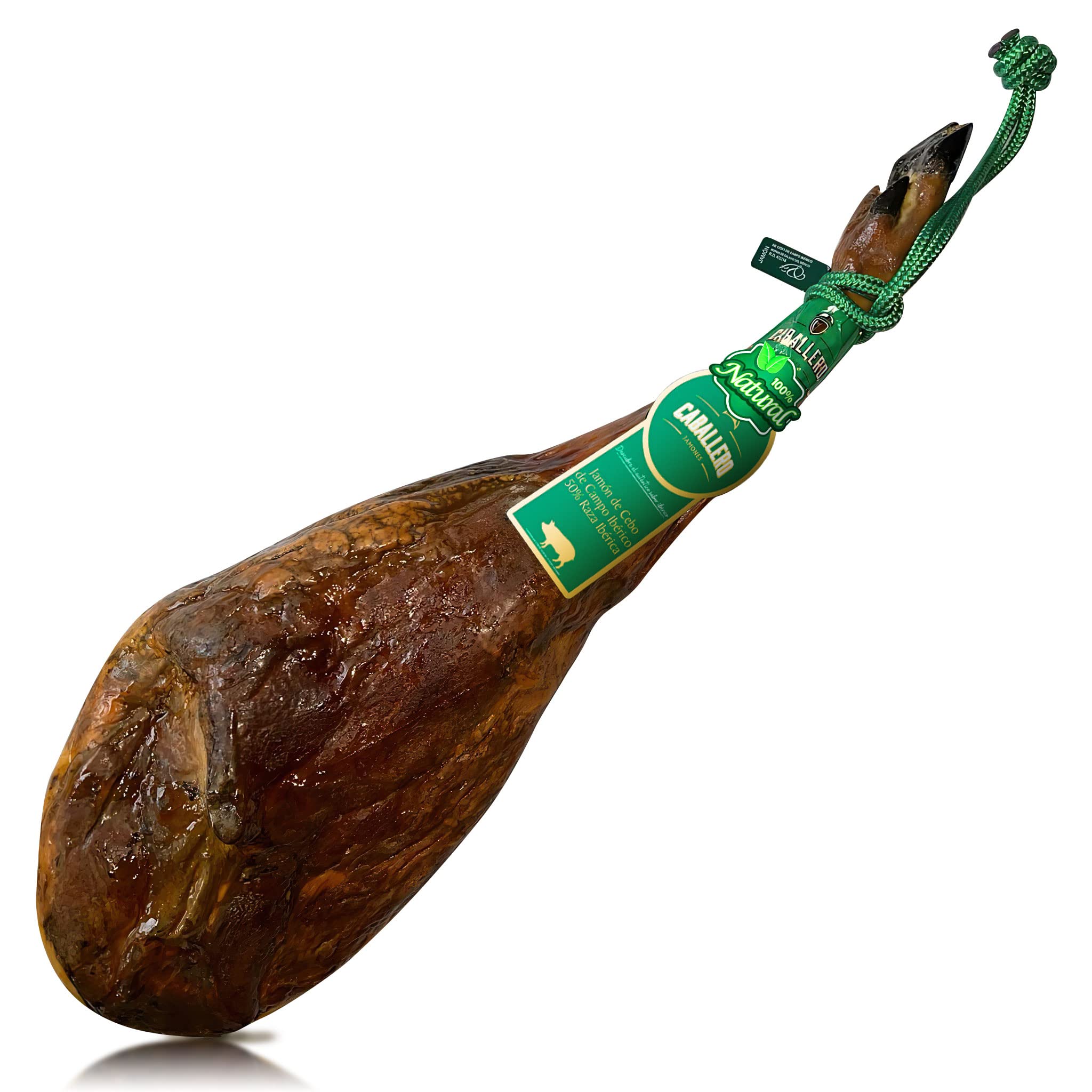 Prosciutto Iberico Cebo de Campo Intero Spagnolo (Jamon Iberico Cebo de Campo) 8–9 kg | Stagionato 36+ mesi | Senza additivi | Certificato CERTICALIDAD | Prodotto in Spagna da The Black Hoof