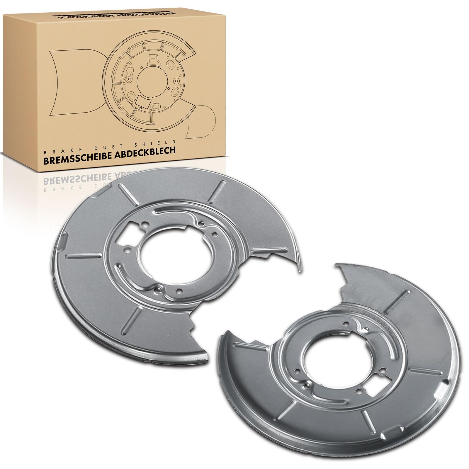 Frankberg 2x Deckblech Spritzblech Ankerblech Bremsscheibe Hinten Links Rechts Kompatibel mit 3er E36 E46 Z4 E85 1990-2009 1160643