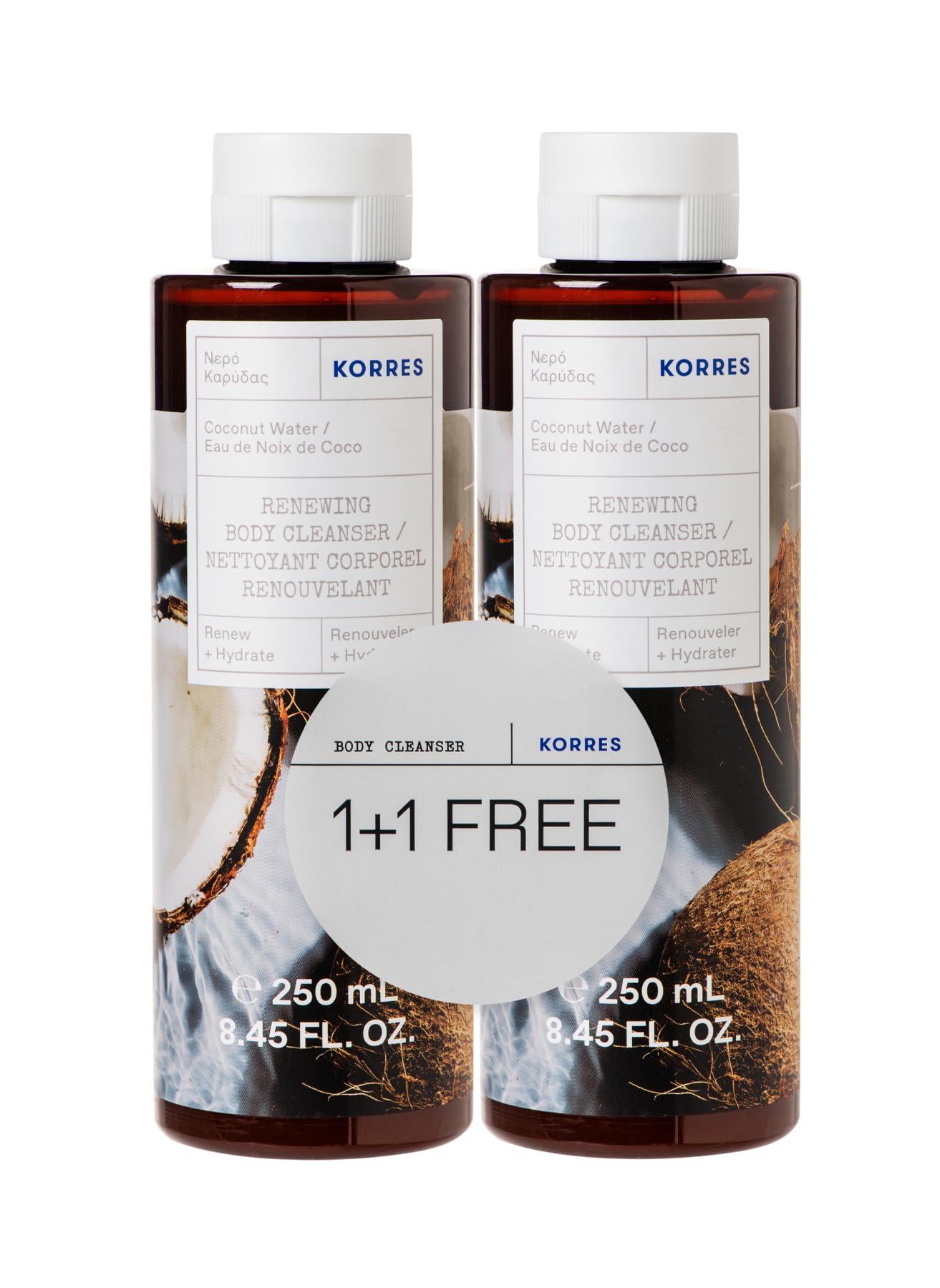 Korres Coconut Water 1+1 Shower Gel Set