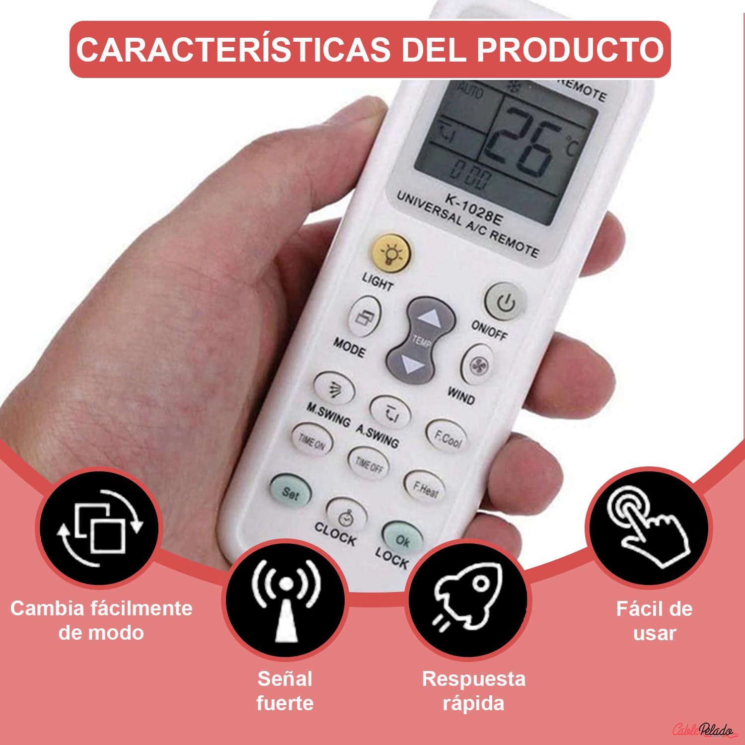 CABLEPELADO Télécommande Universelle Pour Climatisation