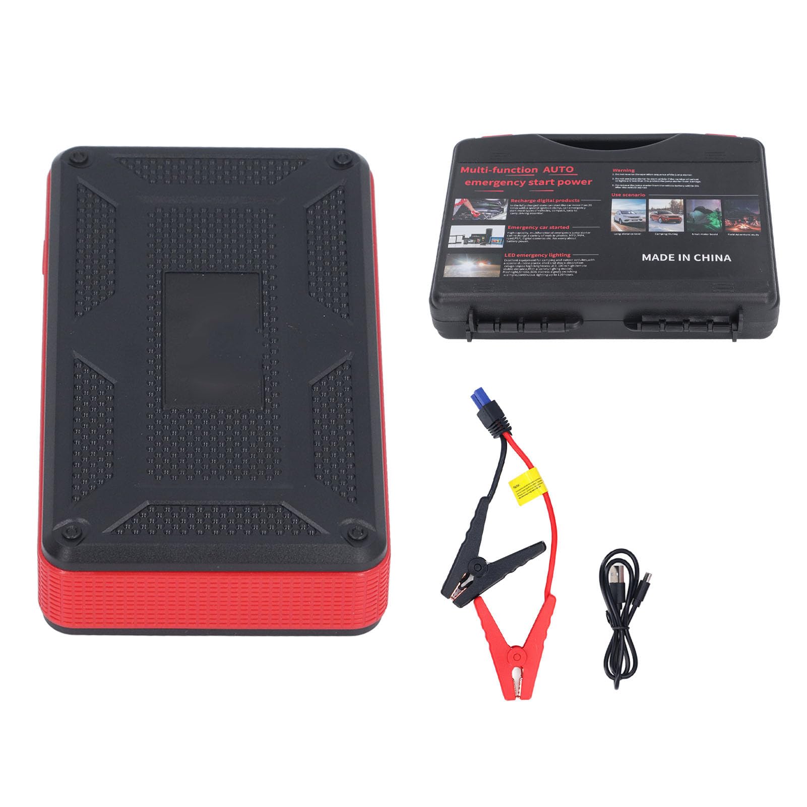 Avviatore di Emergenza per Batteria per Auto, Pacco Batteria Portatile per Avviamento di Emergenza per Auto 12V 20000mAh, Jump Box Avviatore di Emergenza per Batteria per Auto