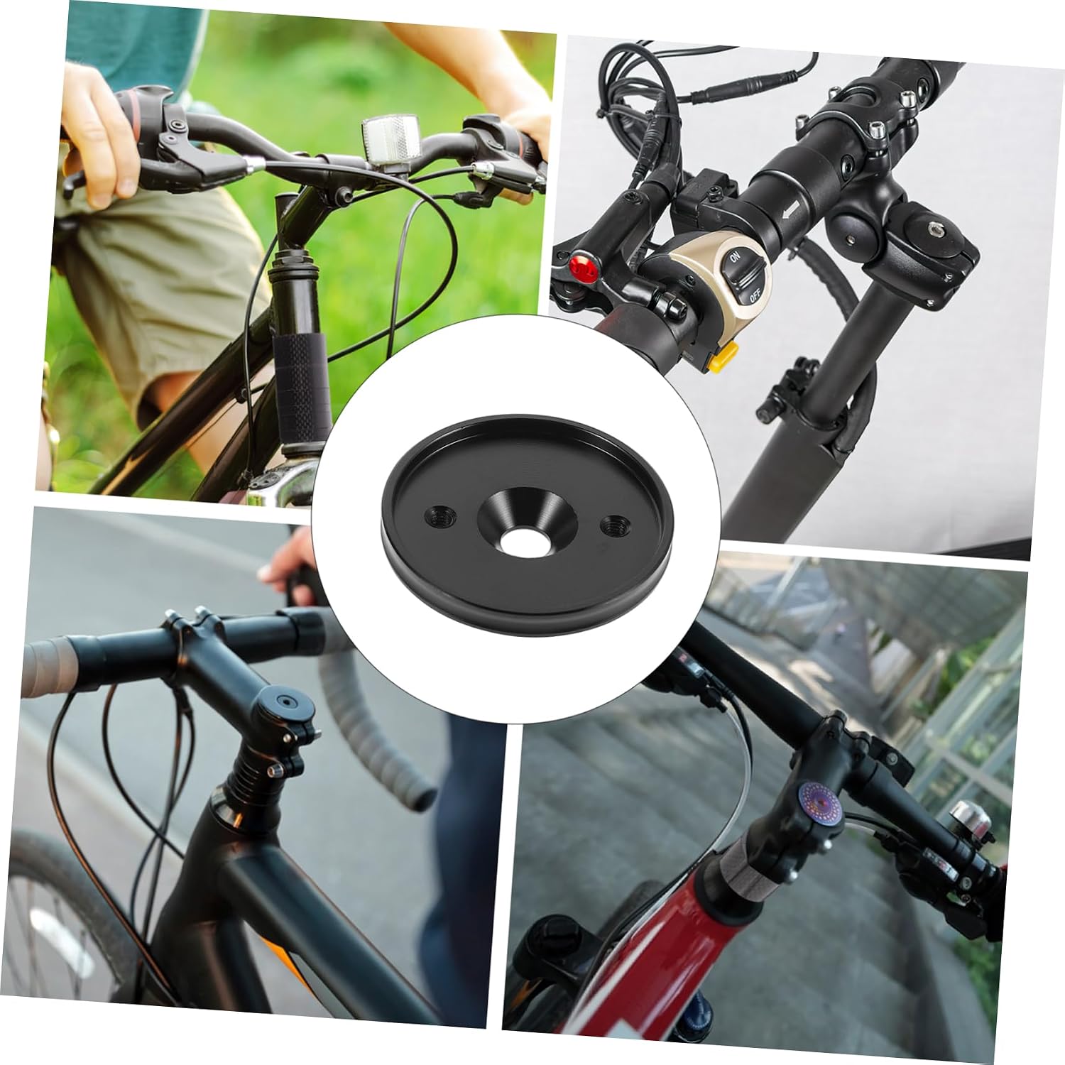 2pcs Aluminum Alloy Bike Stem Cap Computer Mount for Devices Lightweight Headset Accessory for Mountain and Road Cycling Easy to Install