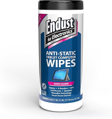 Endust For Electronics Toallitas limpiadoras de pantalla, toallitas para limpieza de superficies electrónicas, para tableta, lector electrónico,