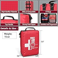 Vista 20 de Advanced Comprehensive First Aid Kit with Well Organized Labelled Compartments Removable MOLLE System First Aid Trauma Kits for Car, Home,Camping