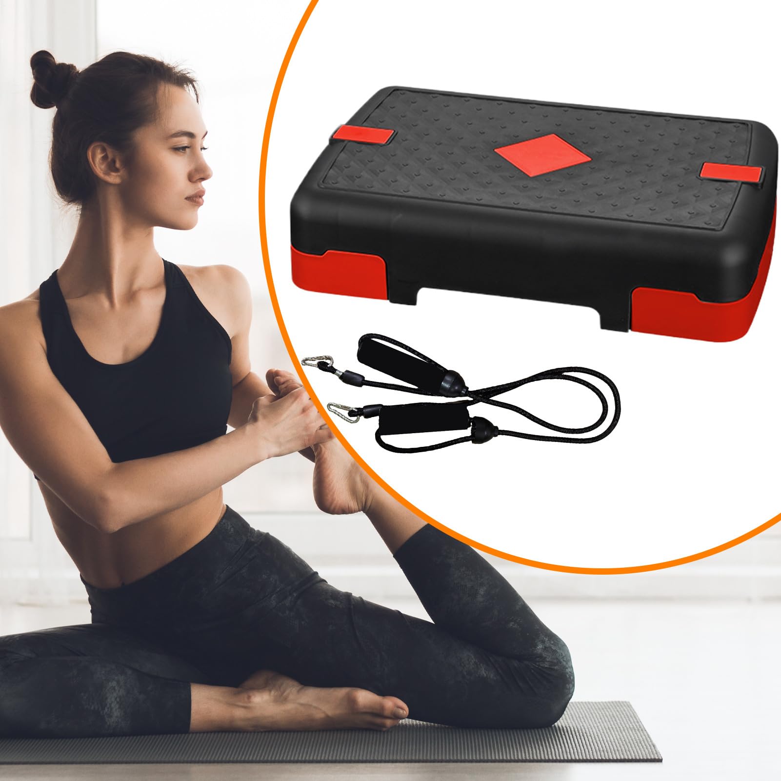 Stepper de ejercicio,Elevador antideslizante para equipo deportivo,Plataforma de fitness interior - para Entrenamiento Mujeres Hombres Casa Piso Sala