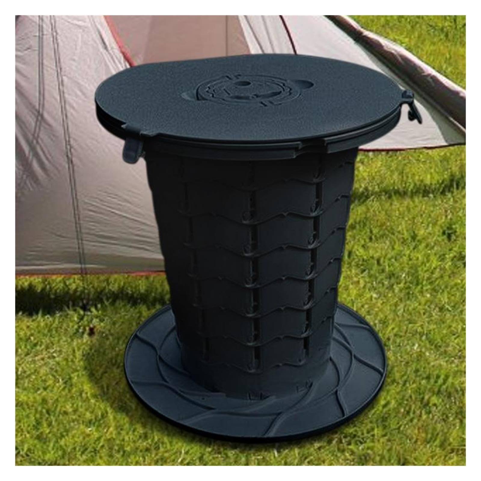 Inodoro plegable para camping, 880 libras, resistente y portátil para emergencias (blanco)