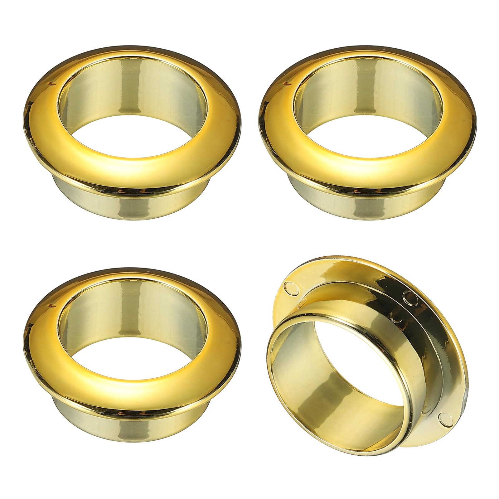 M METERXITY 4-Pack Desk Grommet, 1 Inch/25mm Plastic Desktop Cable Hole Cover Plastic Grommet for Home/Office Desktop Wire Organizer [Gold]