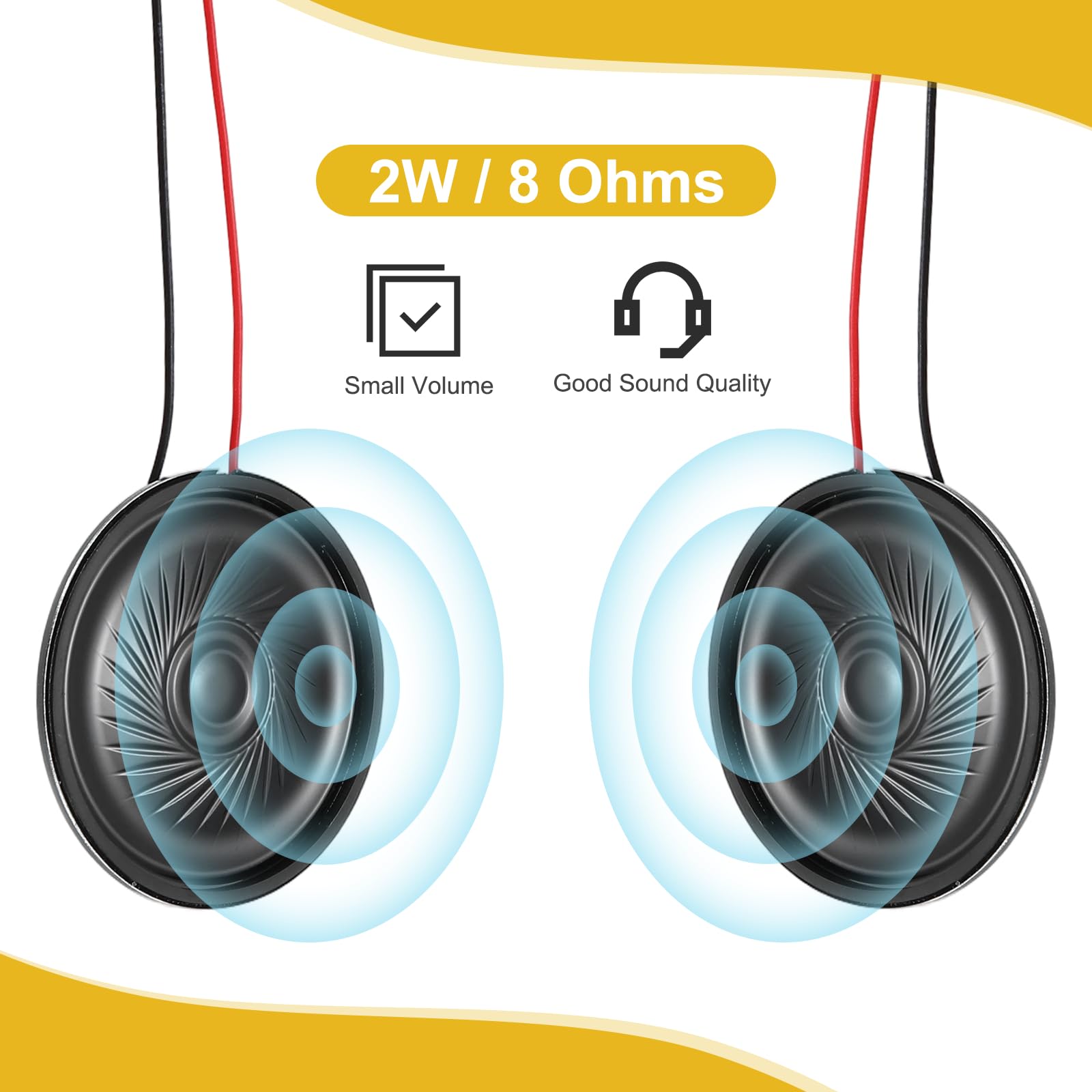 Amazon.co.jp: uxcell 小型スピーカー 直径20mm 8Ω/1W 内蔵マグネット