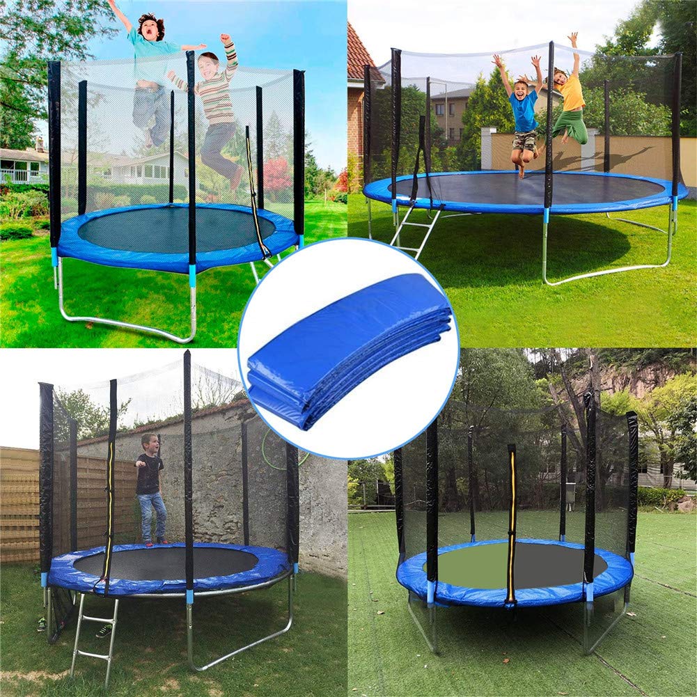 Extra dickes, blaues Schaumstoff-Sicherheitspad für Outdoor-Trampolin – Ersatzfeder für runde Rahmen, verbesserter Schutz für Kinder und Familie