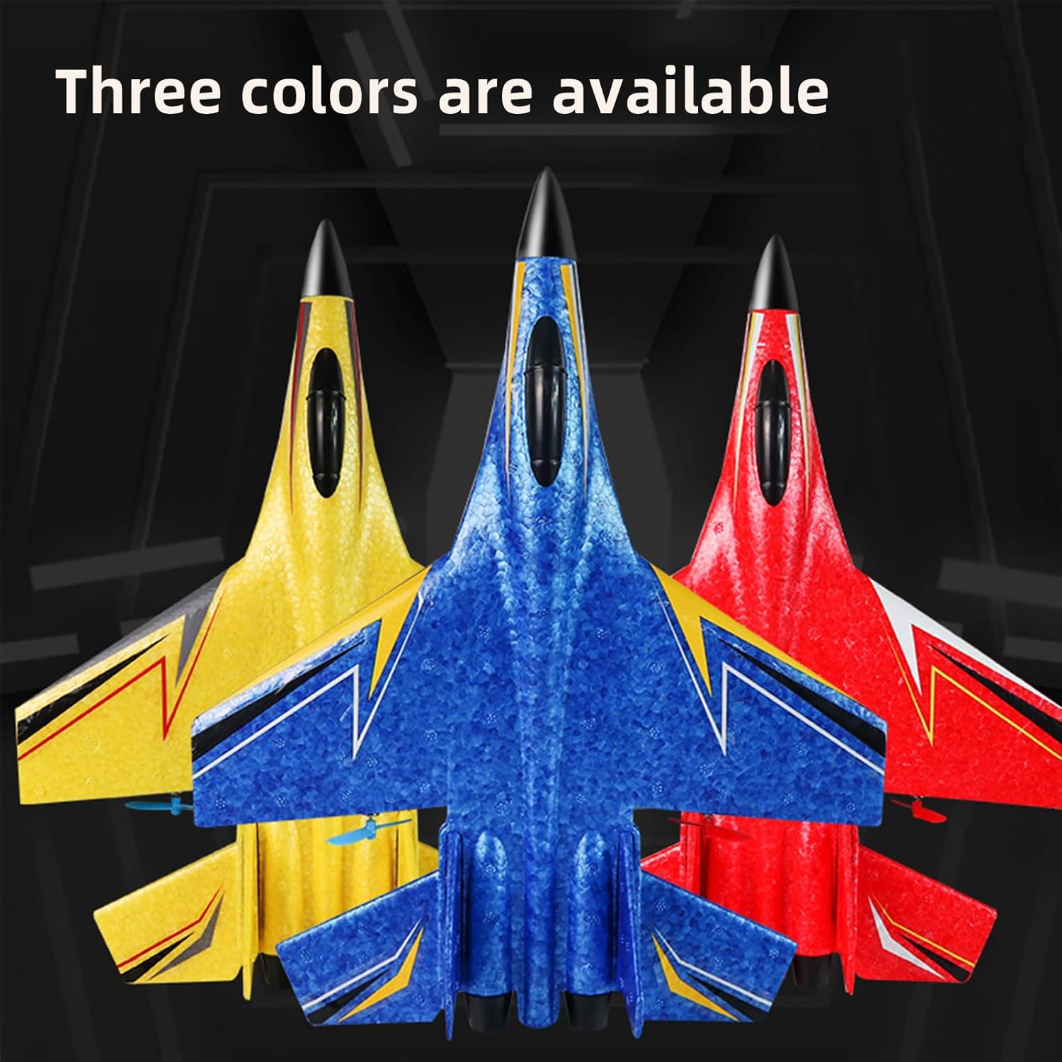 RC Airplane with Gyroscope, EPP Material, Remote Control Aircraft with Spare Props, (Yellow)