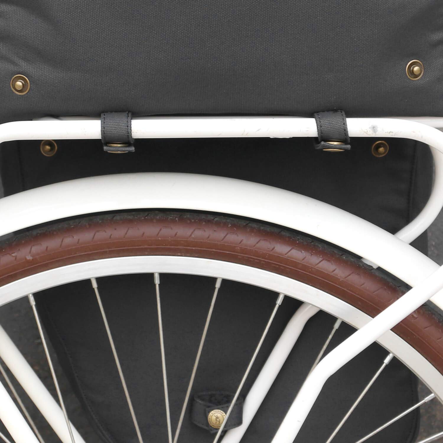 TOURBON Borsa doppia per bicicletta in tela impermeabile per portabagagli posteriore arrotolabile nero