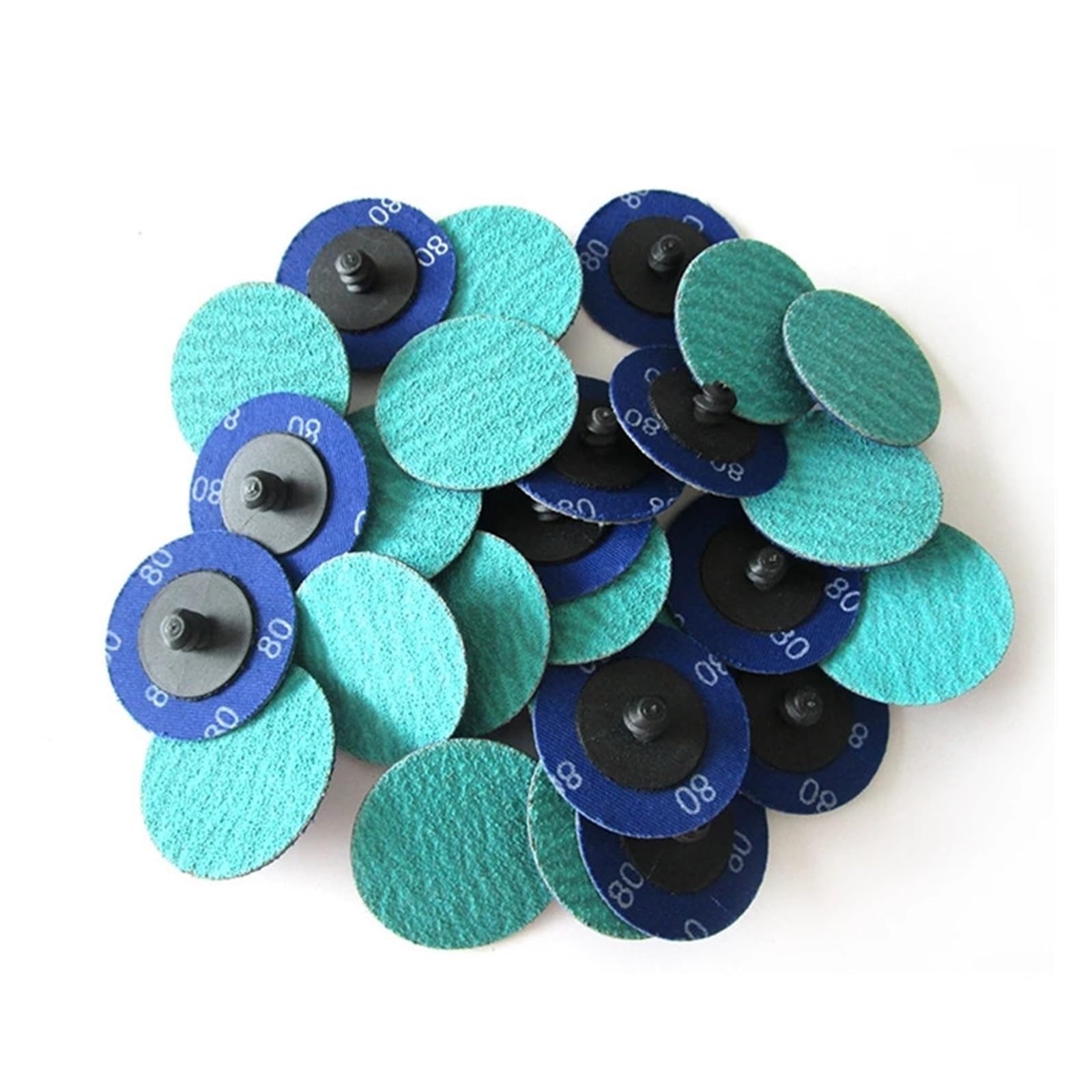 20 piezas discos de lijado de cambio rápido, 2 pulgadas, 50mm, 3M, 577F, Zirconia, acondicionamiento de superficies, disco abrasivo(20pcs Grit 80)
