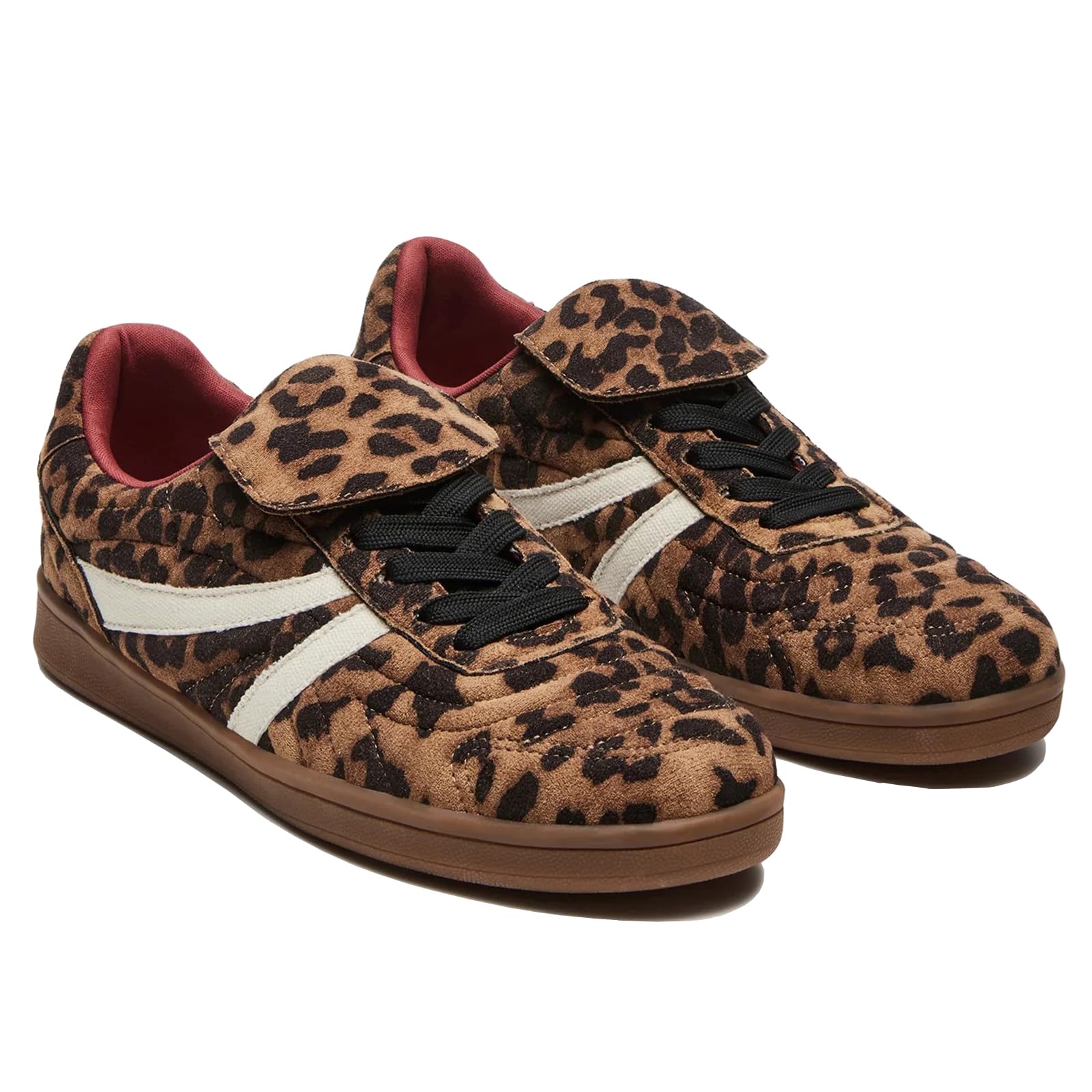 PTUPLYU Women's Sneakers Fashion Casual Tennis Shoes Comfortable Walking Shoes 41.5 EU Leopard