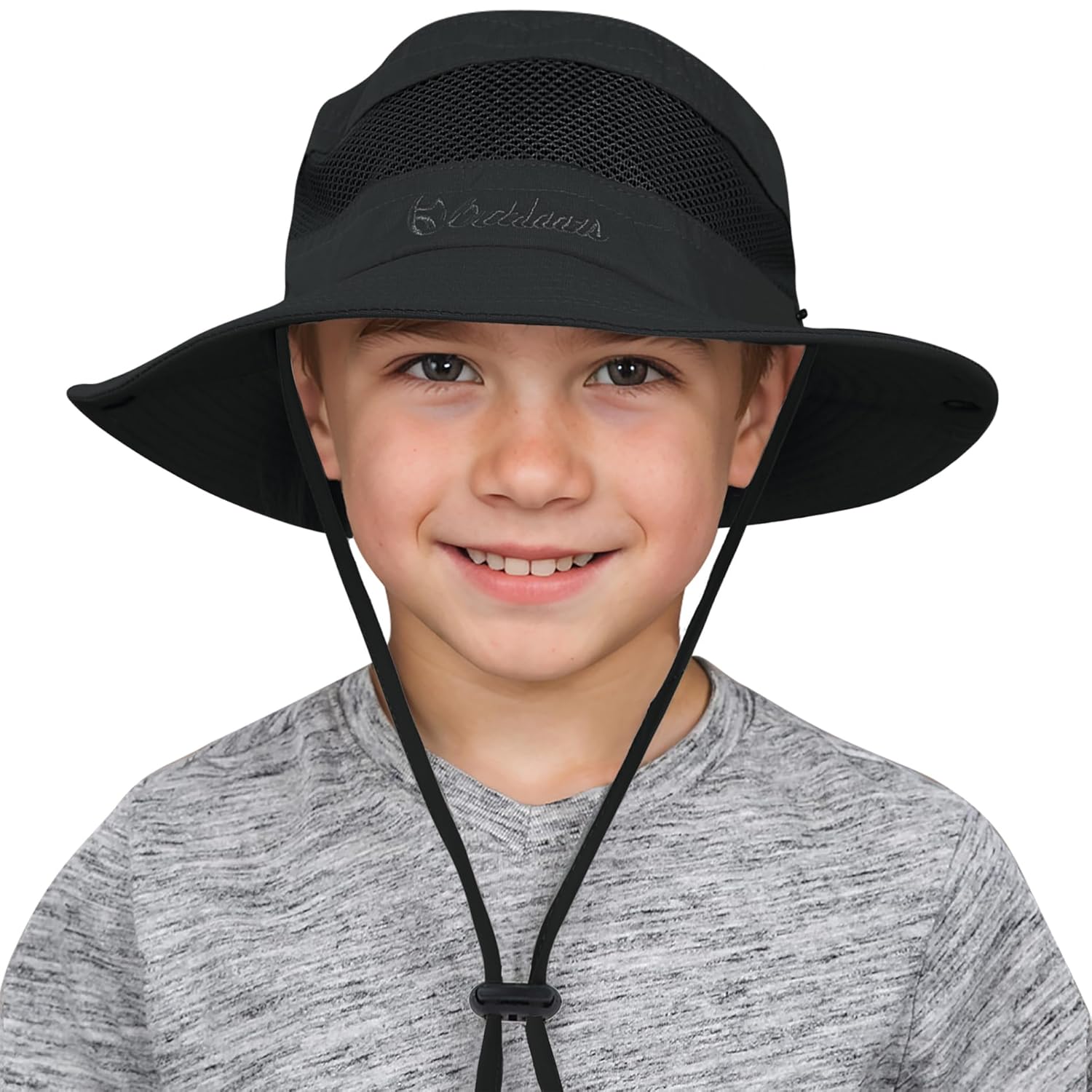 Chapéu de sol infantil verão FPS 50+ proteção solar chapéus de praia chapéu de praia balde de aba larga para bebê menina boné infantil ajustável