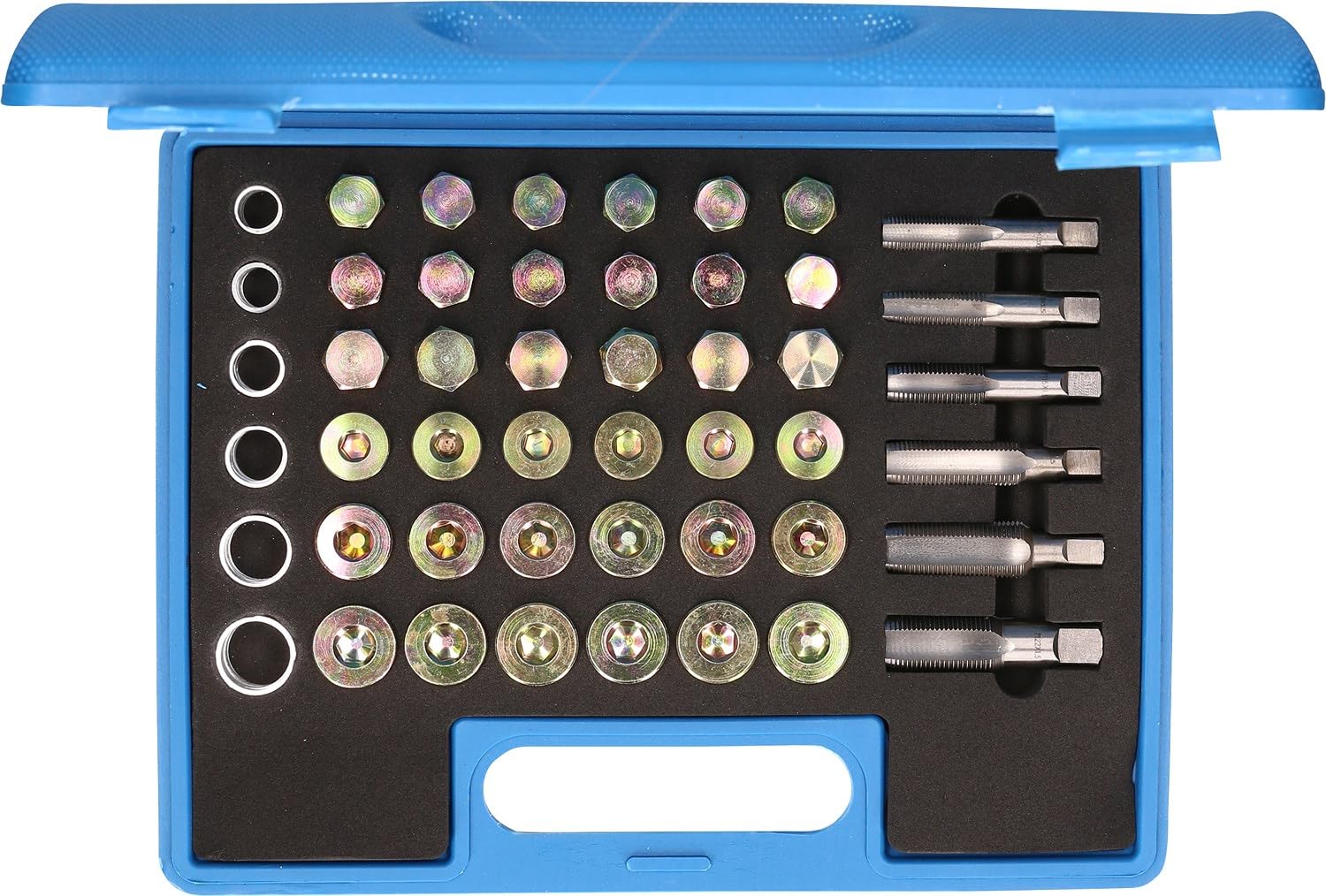 BRILLIANT TOOLS BT711300 Kit di riparazione per filettatura vite di scarico olio, 114 pz [Powered by KS TOOLS]