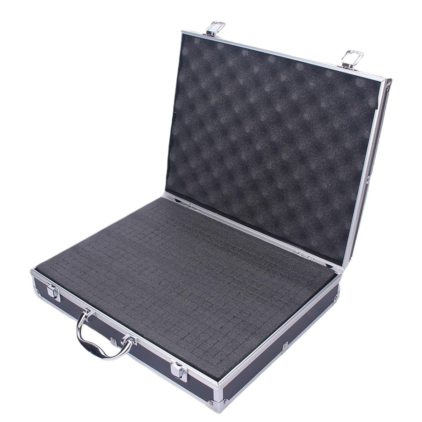 Werkzeugkasten, Aluminium-Instrumentenkoffer, Aufbewahrungsbox, tragbare Geräte, Organizer-Boxen, großer Hartschalenkoffer aus Aluminium(Black)