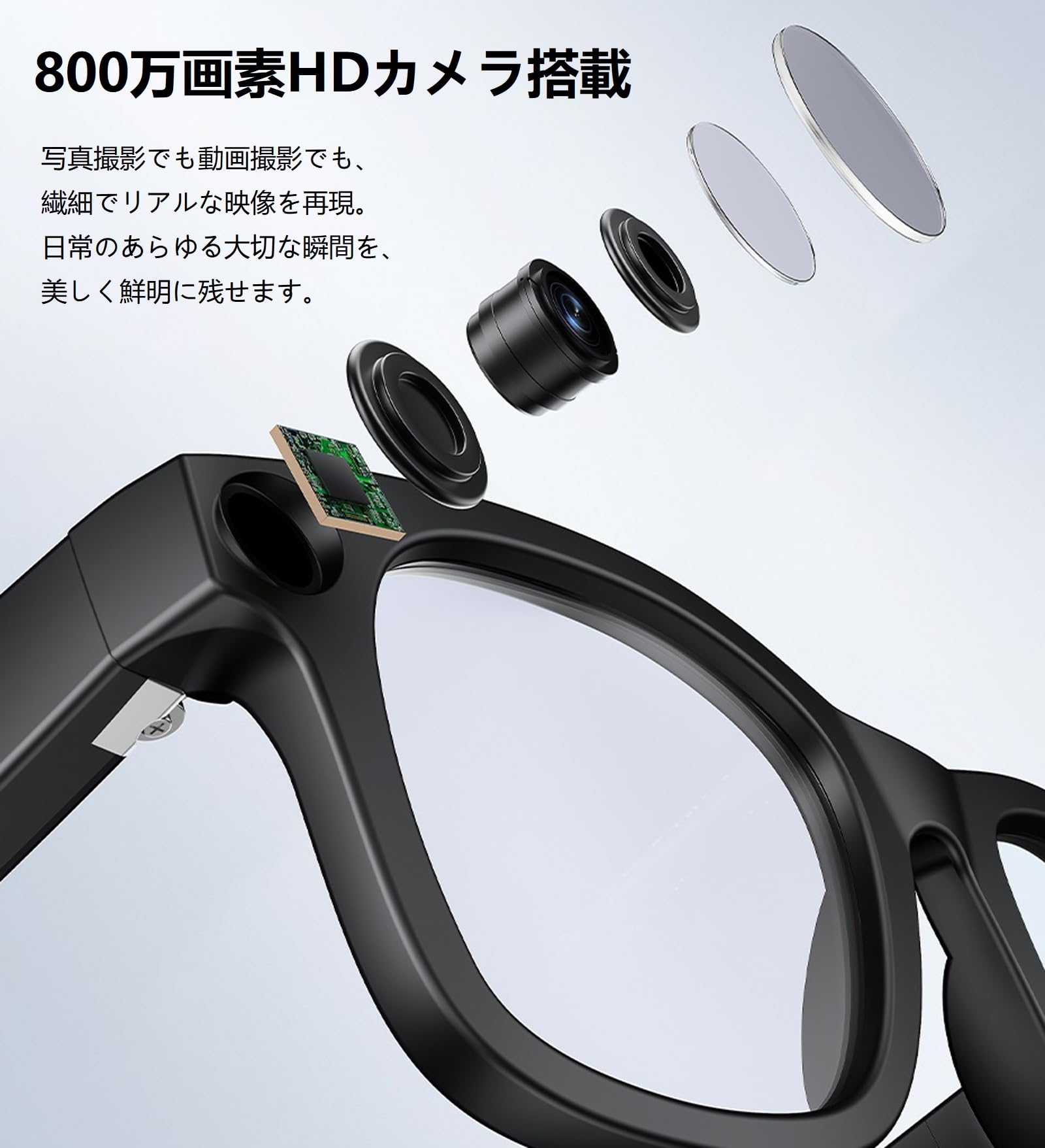 Amazon | AIスマートグラス スマート撮影メガネ サングラス AI視覚対話