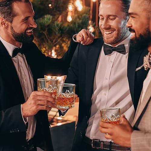 Miniatura 6 de Yaomiao 18 vasos de whisky a la antigua a granel de 10 onzas, vasos de cóctel de vidrio de bourbon para whisky, licor de bourbon y bebidas de