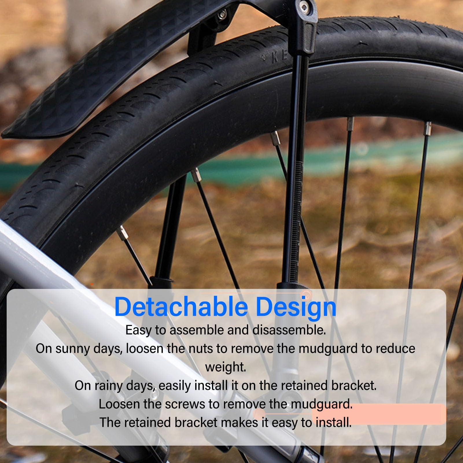 Vélo durable VTT avant arrière à dégagement rapide ailes de cyclisme garde-boue pièces de vélo