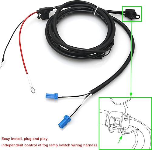 Miniatura 5 de HAPPY-MOTOR Auxiliar luz de paso cubierta de la lámpara antiniebla soporte de la vivienda para Harley Street Electra Glide Road King Led 4.5 ''