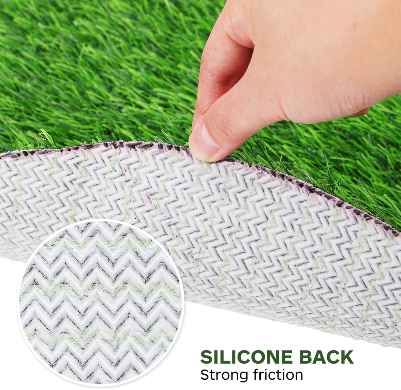 SUPVOX Fake Grass Rug for Outdoor Decor Circle Artificial Grass Mat Easy Maintenance