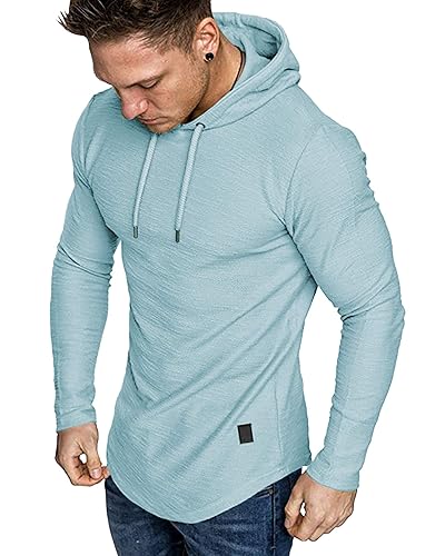 Lexiart Mens Fashion Athletic Hoodies Sport Sweatshirt Solid Color Fleece