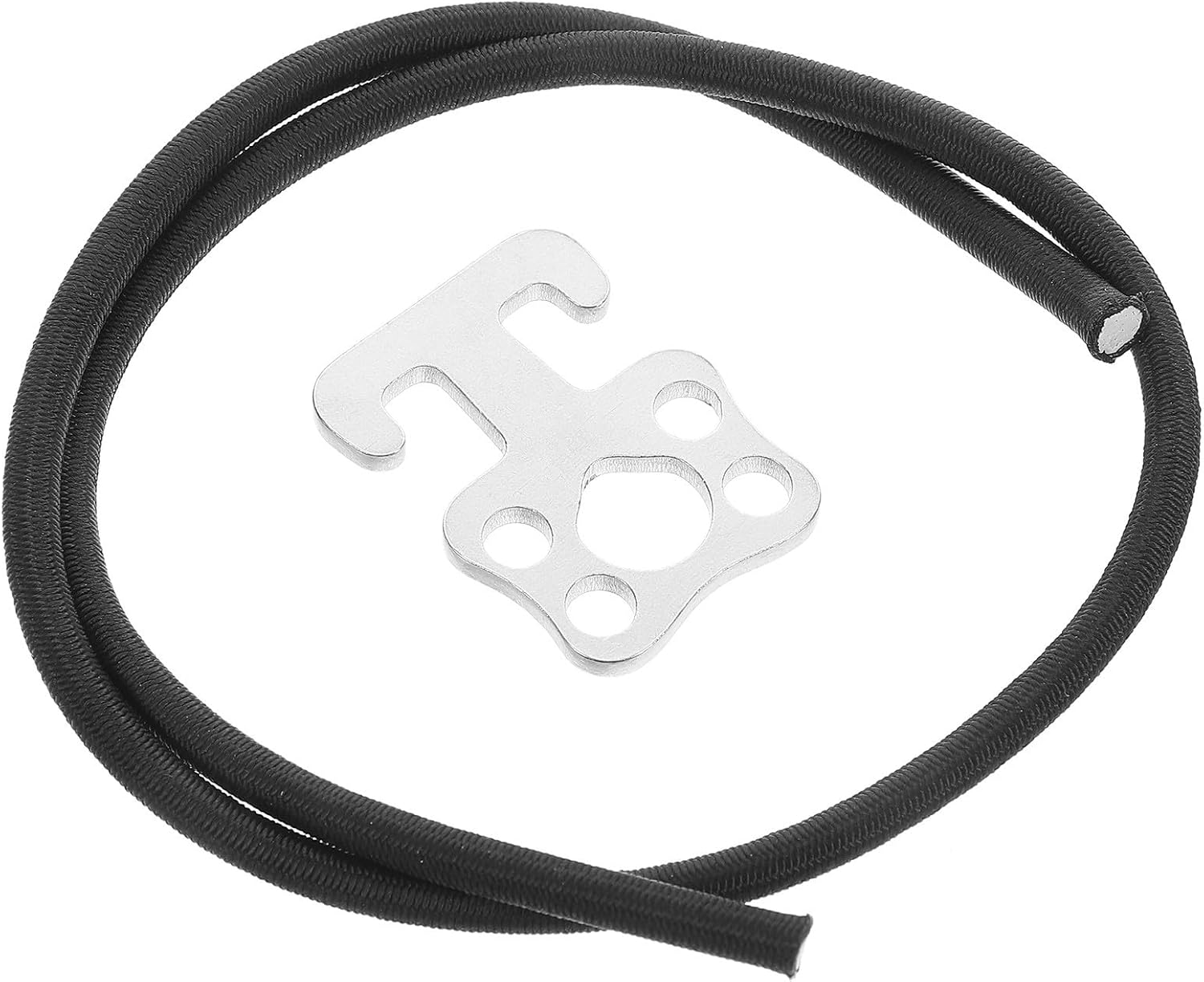 Outanaya Stainless Steel Diving Safety Hook with Adjustable Elastic Cord Multi-Functional Clip for Scuba Diving and Reef Safety Underwater Photography Gear