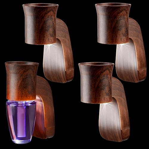 Nitial 4 piezas de fragancia de pared con luz nocturna compatible con Wallflowers Plug in Compatible con Bath and Body Works Aceite Esencial de