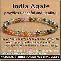 ADBeads Handmade 7 Chakra Gemstone Bracelet - Amethyst Lapis Rose Quartz Turquoise Stretch Elastic Unisex Healing Jewelry