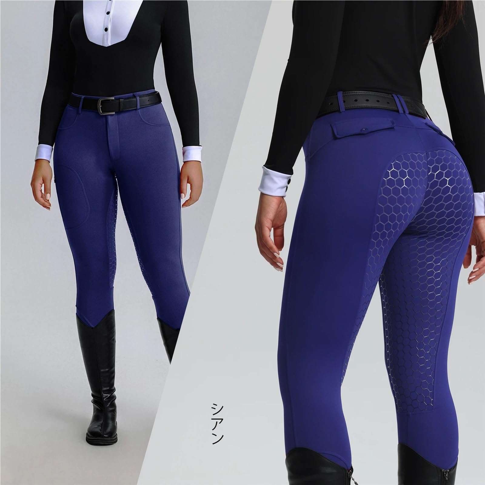 Pantalones de Montar Pantalones ecuestres for Hombre, pantalón de equitación Profesional Secado rápido, con Cremallera Frontal Silicona Completa, Absorbente Humedad, otoño y Verano