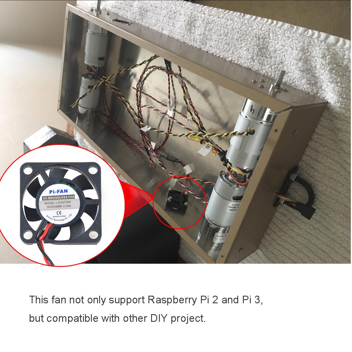 MakerFocus 2pcs Raspberry Pi Fan 30x 30mm DC Brushless Cooling Fan Heatsink Cooler Radiator One-to-Two Interface 3.3V 5V for Raspberry Pi 4 Pi 3 3B+ and Pi Zero/Zero W or Other Robot Project