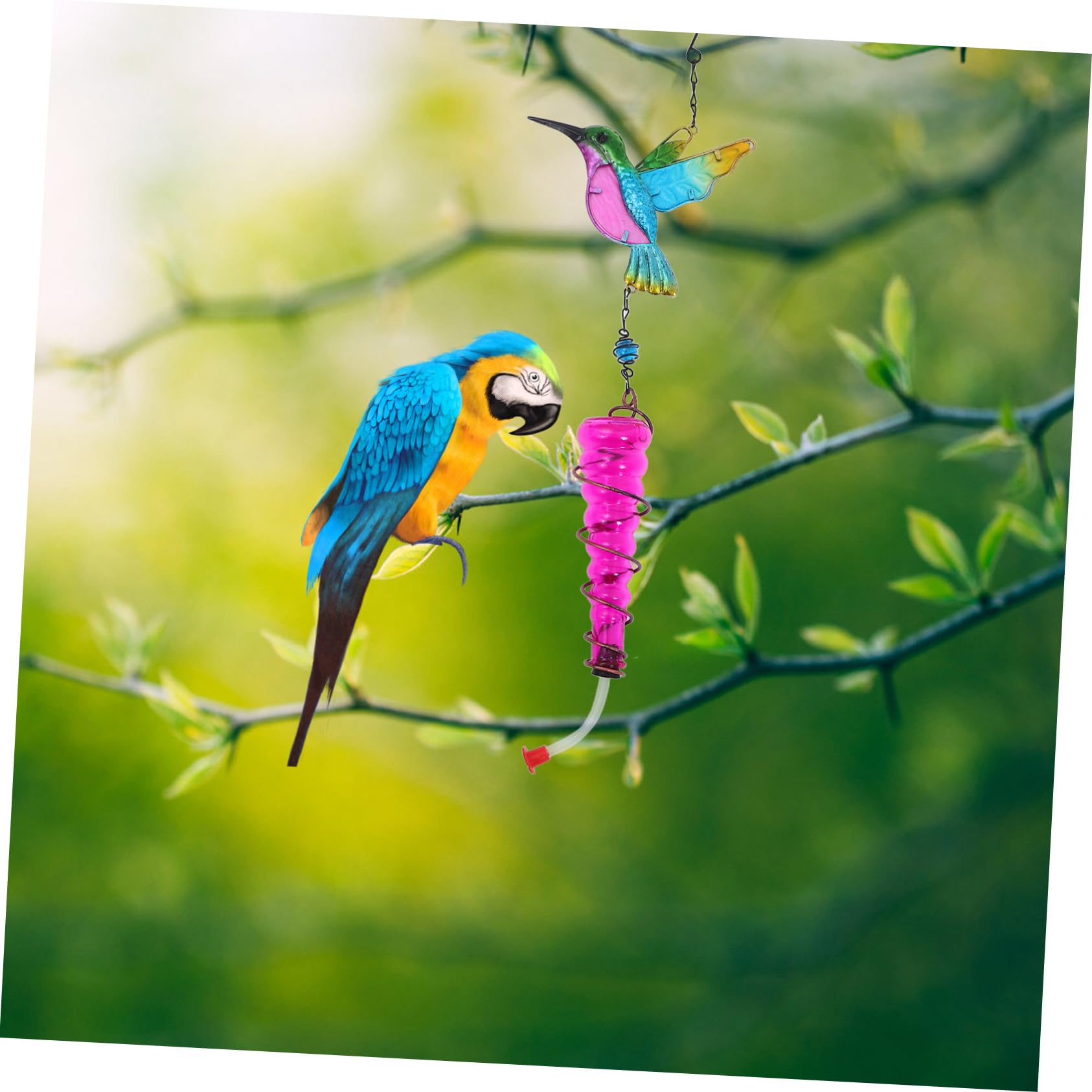 POPETPOP 4 Piezas comedero para pájaros Aire Decoración de jardín con comedero de pájaros Comedero de pájaros Duradero alimentador comederos para pájaros de jardín Bebedero colibrí