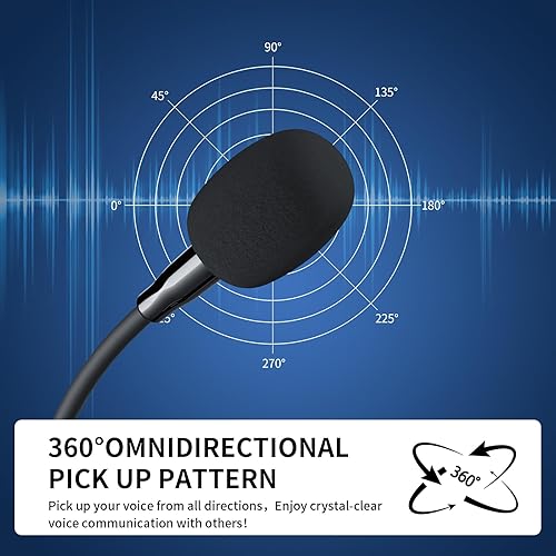 Miniatura 5 de Micrófono de grabación, micrófono omnidireccional de condensador de podcast de computadora con botón de silencio e indicador LED para laptop, Mac,
