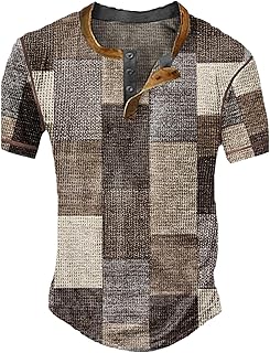 2025 - Camiseta de hombre con estampado digital, holgada, casual, a la moda, personalidad, manga corta, corsé, marrón, XL