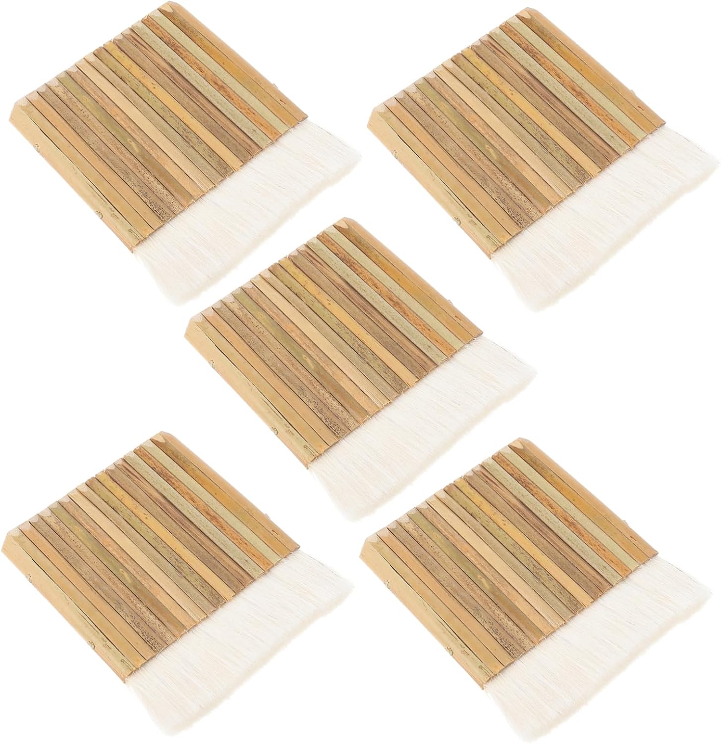 Uonlytech 5Pcs Hair Hake Brush Multi Purpose Art Painting Supplies for Watercolor Oil and Painting Lightweight for Detailed Large Area Work