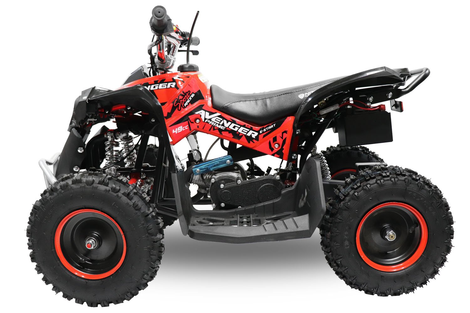 Avenger 49cc Prime 6' E-Start LED Miniquad ATV Kinderquad, Farbe:Gelb