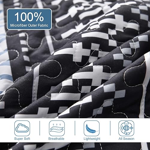 Miniatura 4 de Menghomeus Juego de edredón bohemio tamaño King, juego de edredón de 3 piezas (1 edredón + 2 fundas de almohada) tamaño King, color verde salvia,